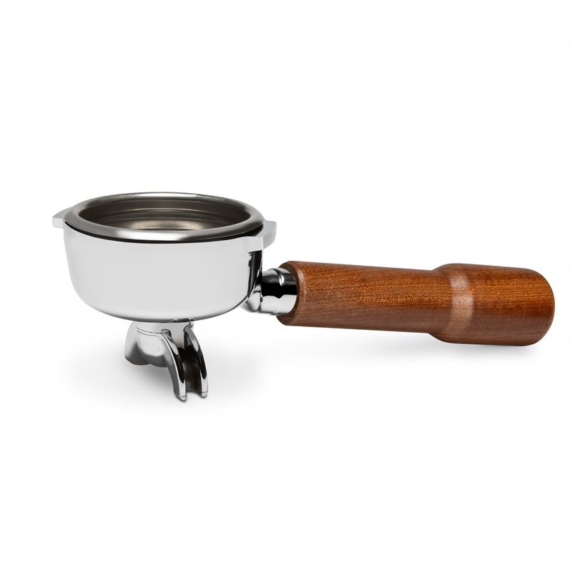 Complete Bezzera Portafilter with Sapele Handle – Double Spout