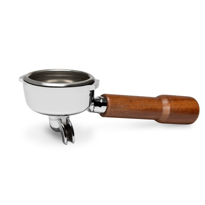 Complete Bezzera Portafilter with Sapele Handle – Single Spout