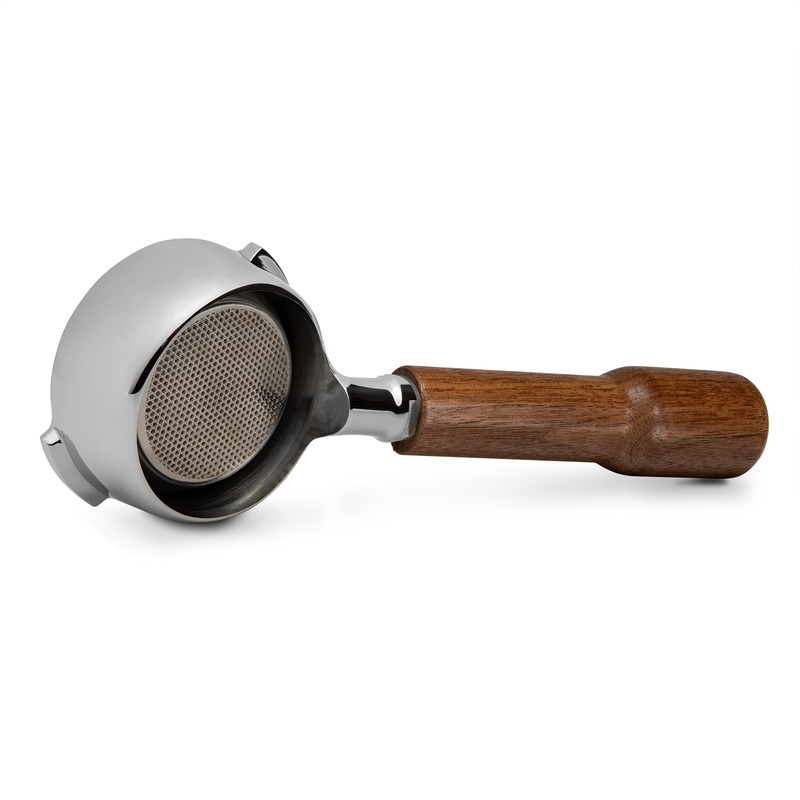 Complete Bezzera Portafilter with Walnut Handle – Bottomless