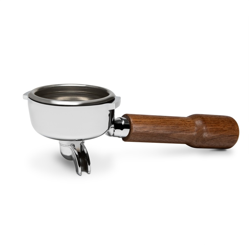 Complete Bezzera Portafilter with Walnut Handle – Single Spout