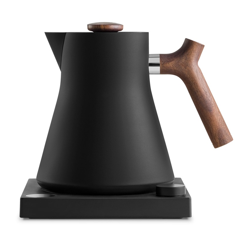 Fellow Corvo EKG 0.9L Electric Kettle – Matte Black with Walnut Accents