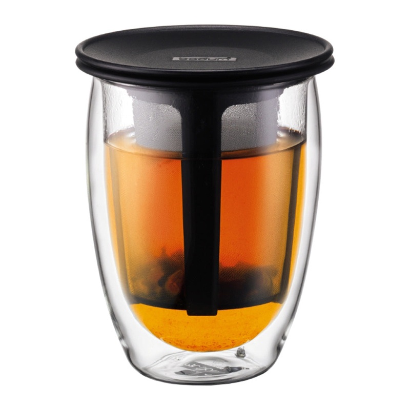 Bodum 12oz Tea for One with strainer in Black