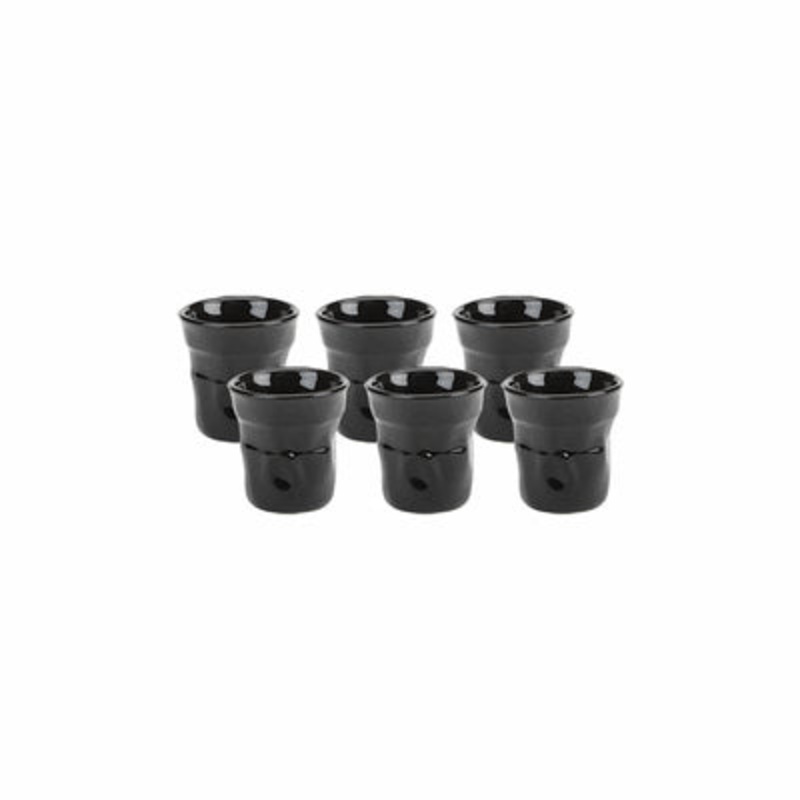 Crinkled Espresso Cups in Black