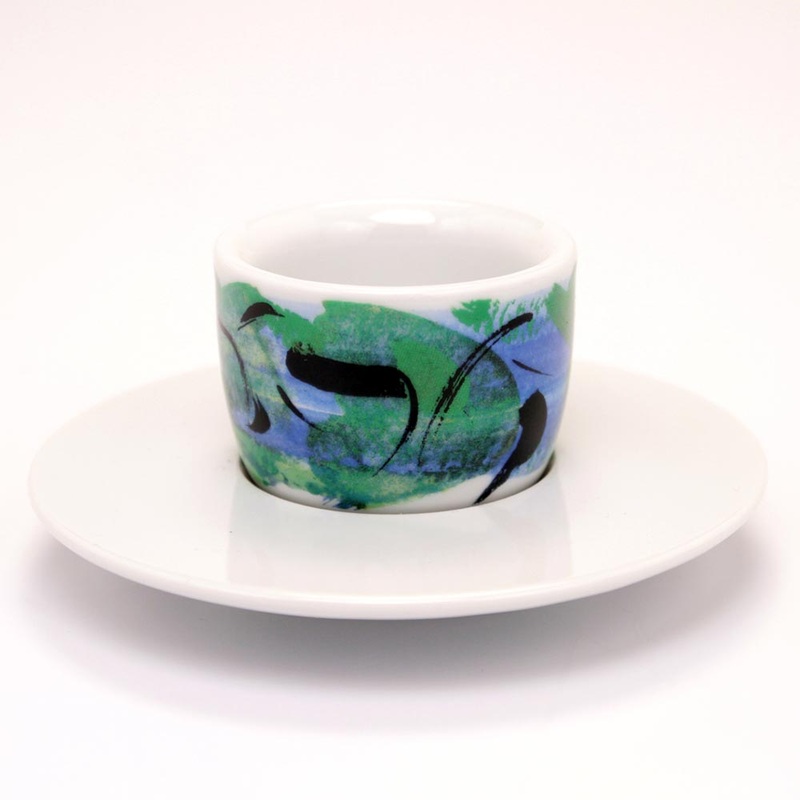 Francis Francis! Mou Cup and Saucer Green/Blue