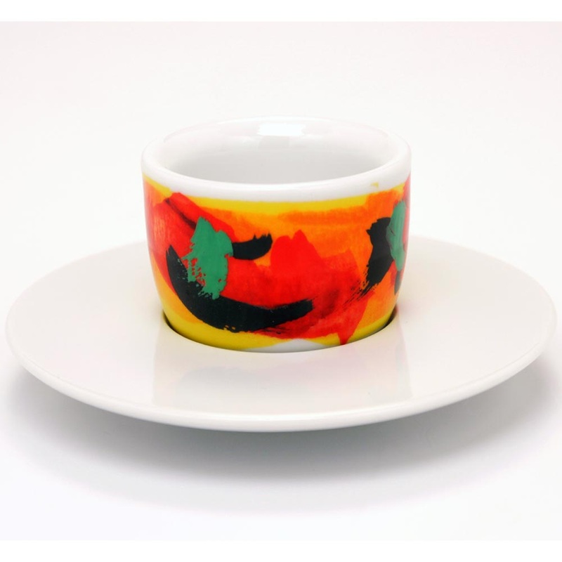 Francis Francis! Mou Cup and Saucer Red/Yellow