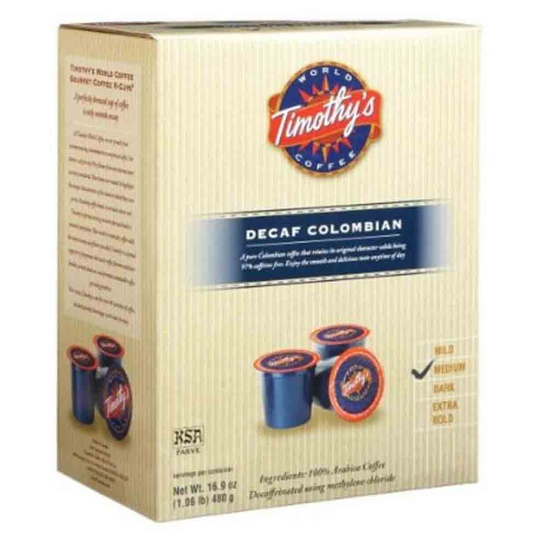 Timothy’s Decaffeinated Colombian K-Cups – DISCONTINUED