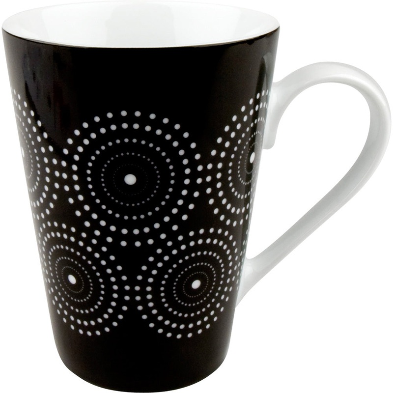Konitz Black and White 13oz Mug Burst Design