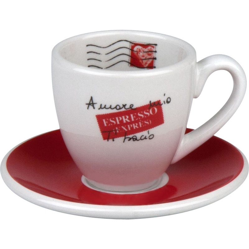 Konitz Coffee Bar Set of Four Espresso Cups and Saucers