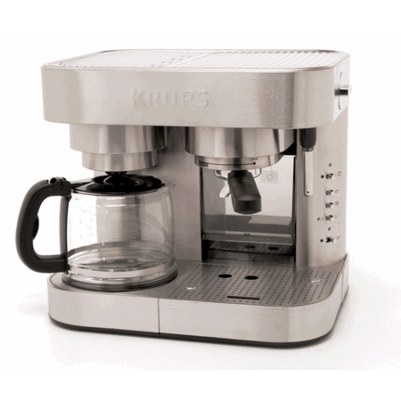 Krups XP604050 Combi Espresso Machine and 10-Cup Coffee Maker