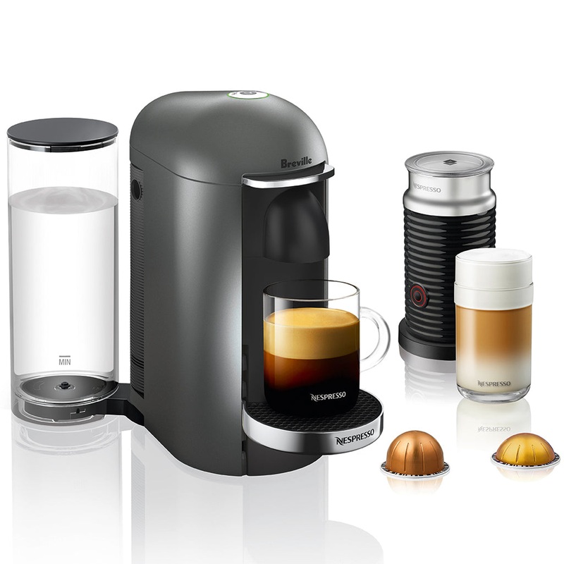 Nespresso VertuoPlus Deluxe and Aeroccino Bundle in Titan