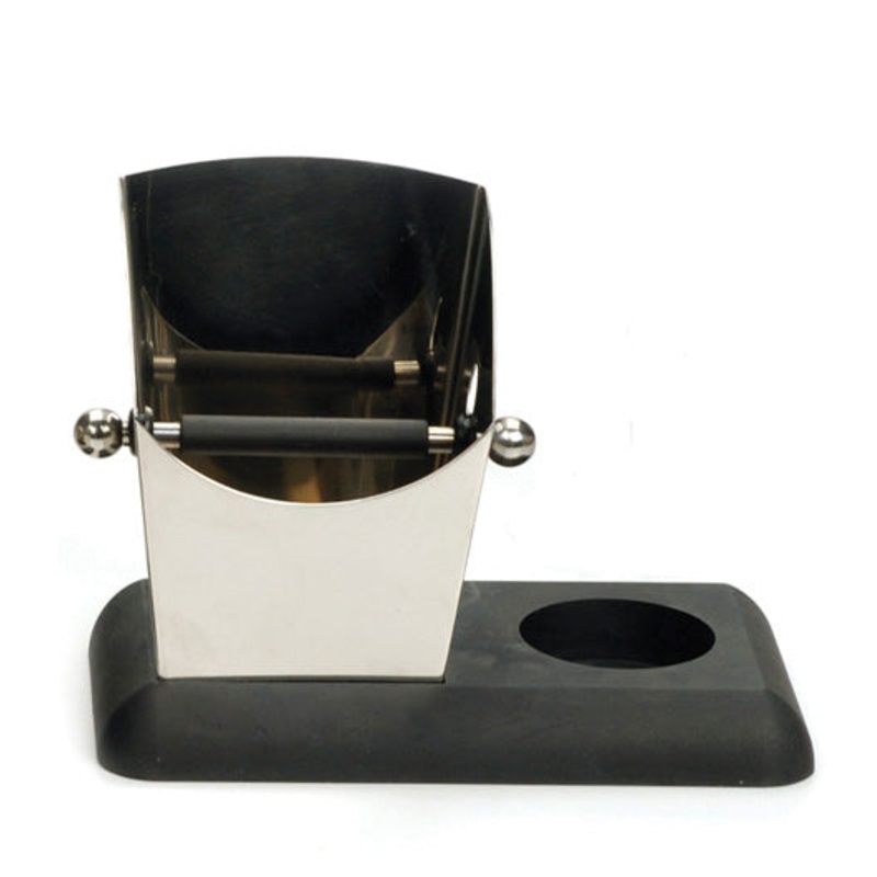 Modern Stainless Steel Knock Box with Base