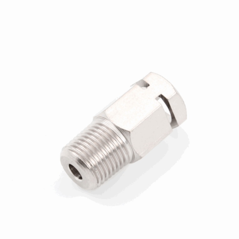 Receiver for 4mm Tube, Chromed Brass