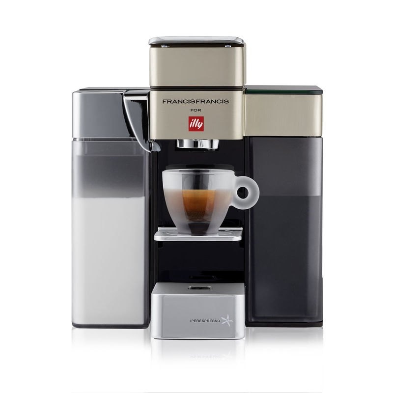 illy Y5 iperEspresso Milk, Espresso & Coffee Machine – Satin