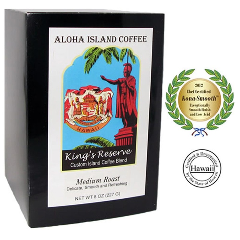 Aloha Island Kona Smooth King’s Reserve Medium Roast Hawaiian Blend