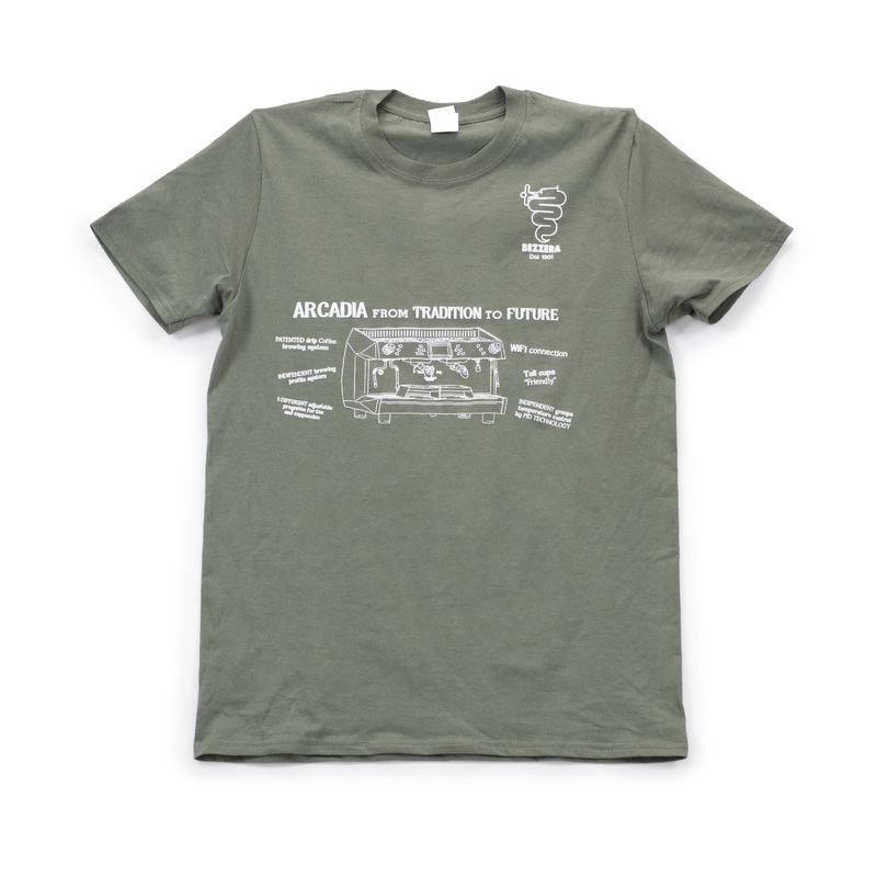 Bezzera Machine Drawing Green T-Shirt – Size M
