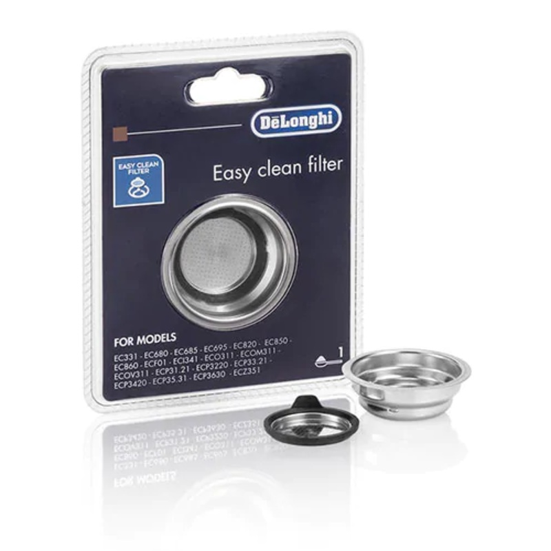 DeLonghi Easy Clean Replacement Filter Basket for Select Espresso Machines – 1 Cup