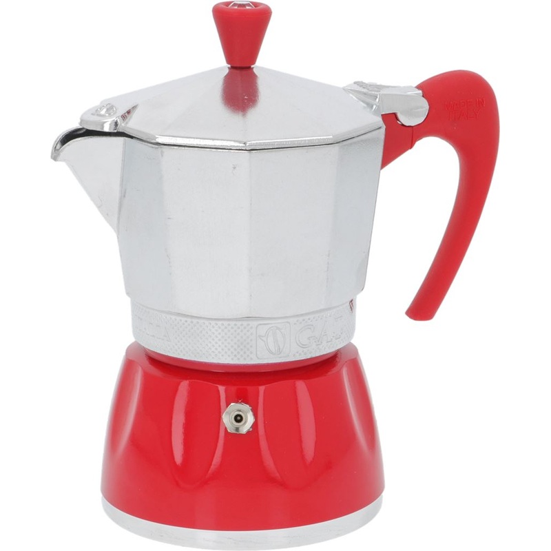 G.A.T. Moka Delizia 3-Cup Moka Pot – Red