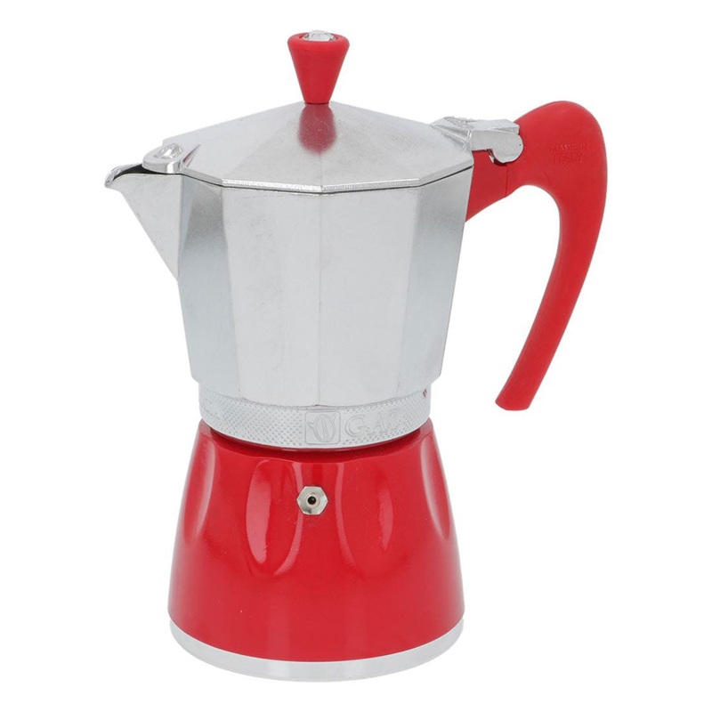 G.A.T. Moka Delizia 6-Cup Moka Pot – Red