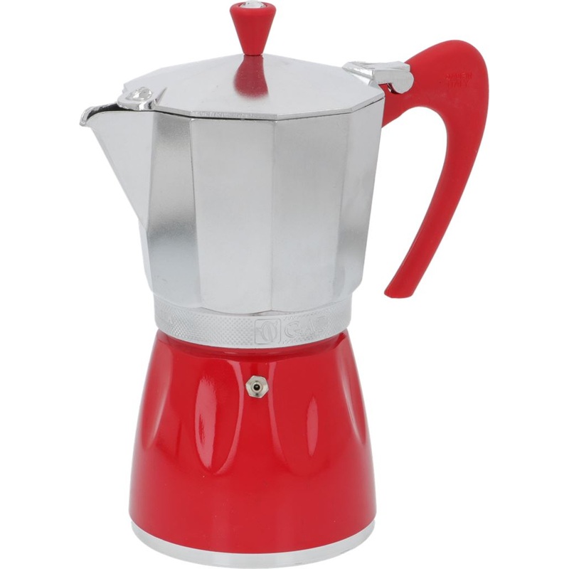 G.A.T. Moka Delizia 9-Cup Moka Pot – Red
