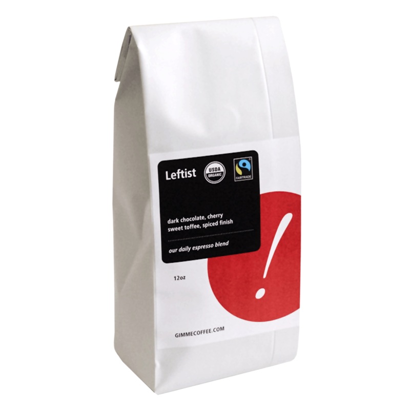 Gimme! Coffee Leftist Fair Trade Organic Espresso Blend