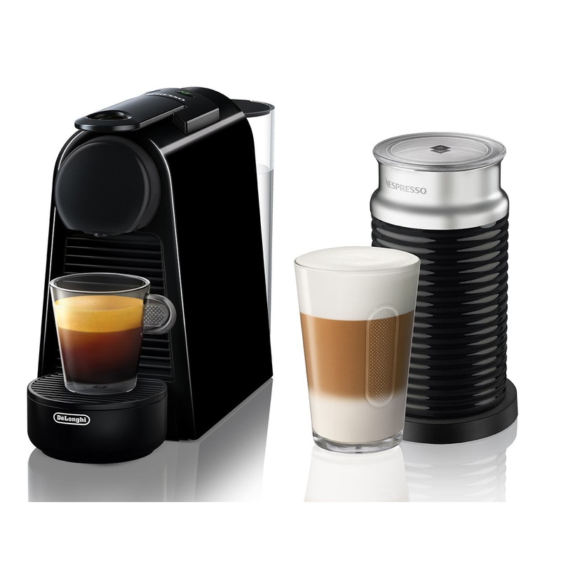 Nespresso Essenza Mini Espresso Machine by DeLonghi with Aeroccino – Black