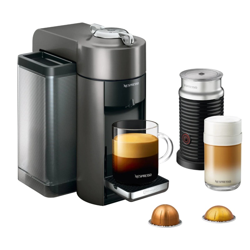 Nespresso Vertuo Espresso Machine by DeLonghi with Aeroccino – Titan