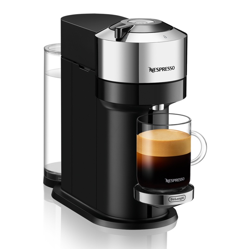 Nespresso Vertuo Next Deluxe Espresso Machine by DeLonghi – Chrome