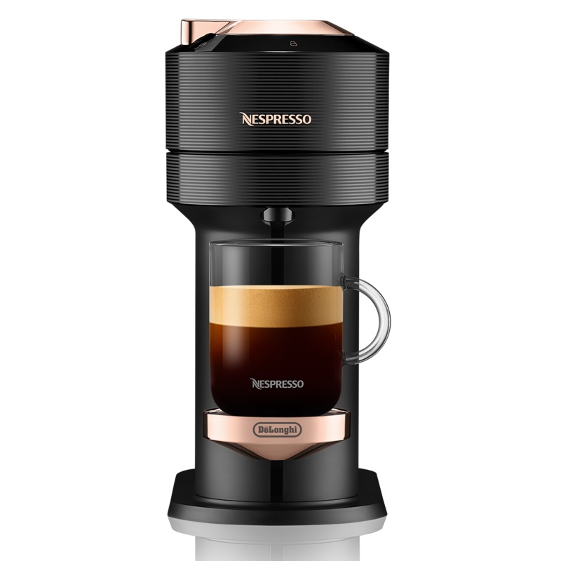 Nespresso Vertuo Next Premium Espresso Machine by DeLonghi – Black Rose Gold