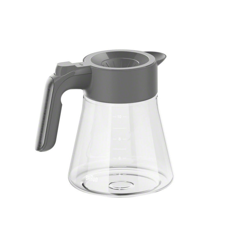 Braun MultiServe 10-Cup Replacement Glass Carafe – Grey