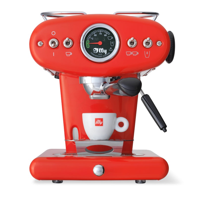 X1 Anniversary E.S.E. Pod & Ground Coffee Machine – Red