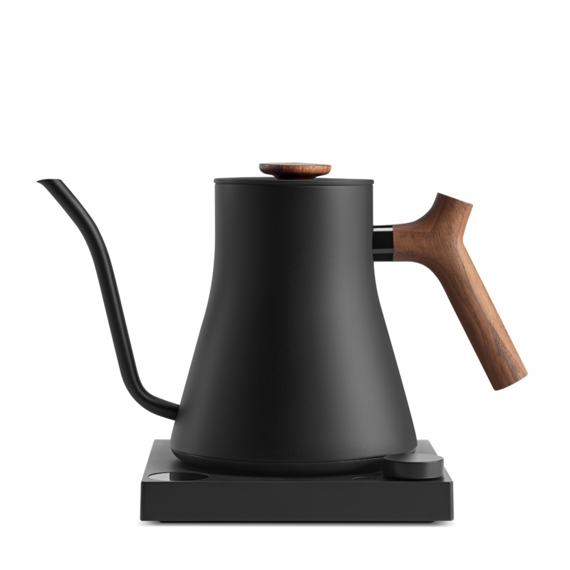 Fellow Stagg EKG Pro 0.9L Pour Over Kettle – Matte Black with Walnut Accents