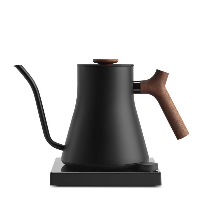 Fellow Stagg EKG Pro Studio Edition 1L Pour Over Kettle – Matte Black with Walnut Accents