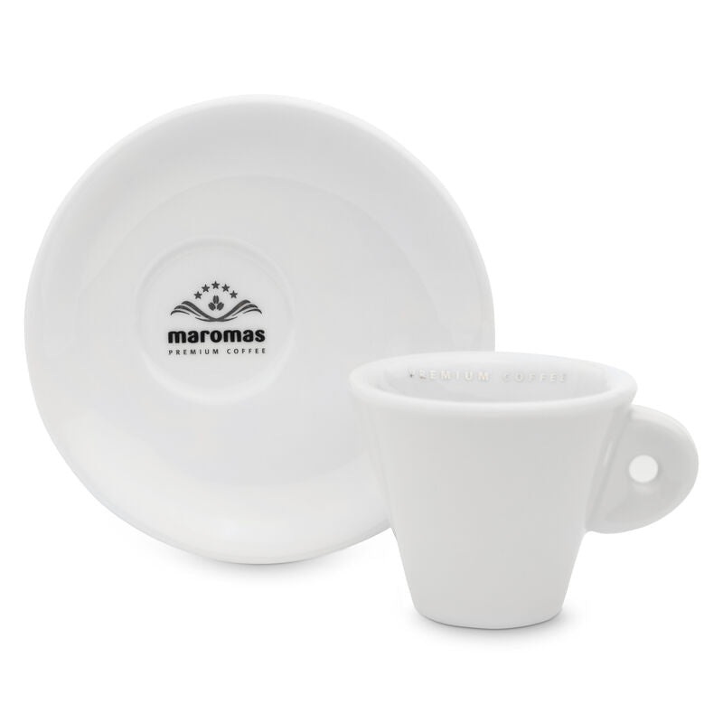 Maromas Espresso Cup and Saucer – Set of 2